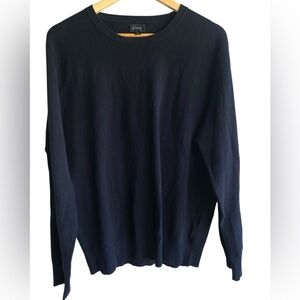 J. Crew Black Crewneck Sweater cashmere mixed Classic Knit